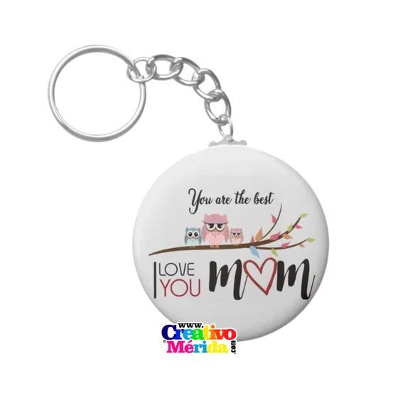 Llavero botón de 56mm con tu foto o logotipo