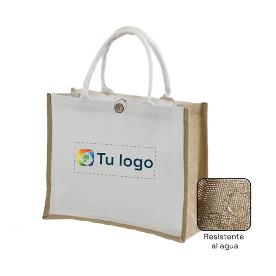 Bolso Playero de Yute + Lienzo