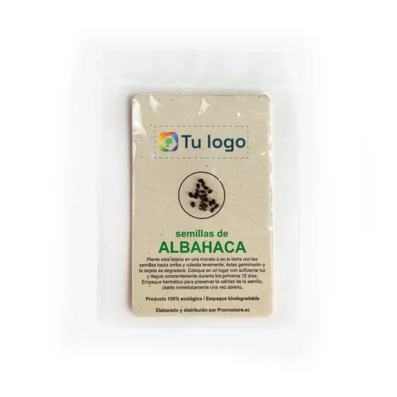 Tarjeta biodegradable con Semilla