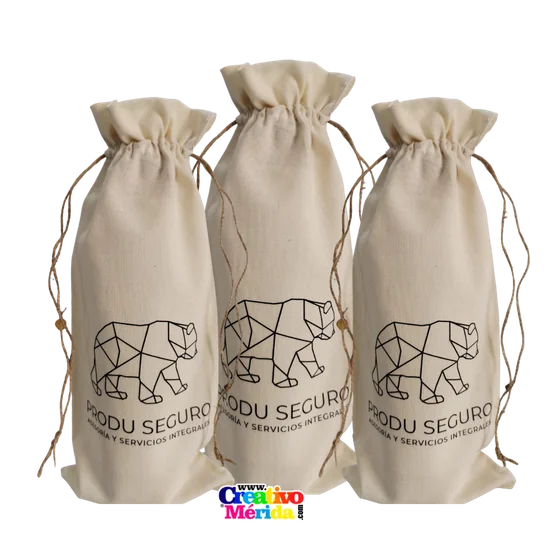 Fundas de tela para vinos (35x14cm) con estampado