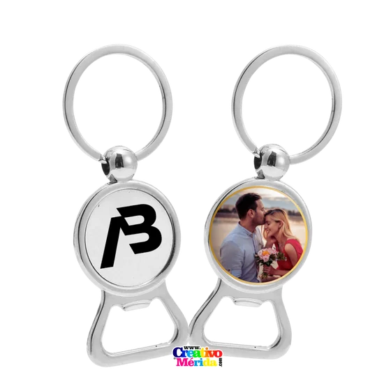 LLavero de metal con destapador