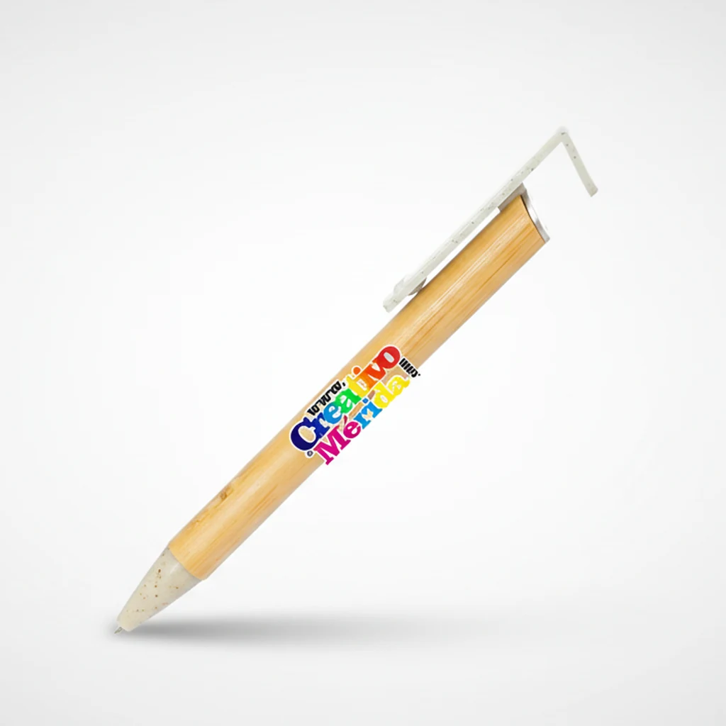 Imagen principal de Boligrafo Bambú portacelular