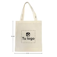 Vista previa de Tote bag de lienzo 28x32cm Un color 2