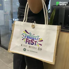 Vista previa de Bolso Playero de Yute + Lienzo 4