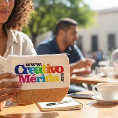 Vista previa de Cosmetiquera Ecológica de Lienzo y Corcho Personalizable 3