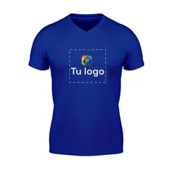 Vista previa de Camisetas Poli-algodón cuello en V 2