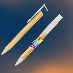 Vista previa de Boligrafo Bambú portacelular 4