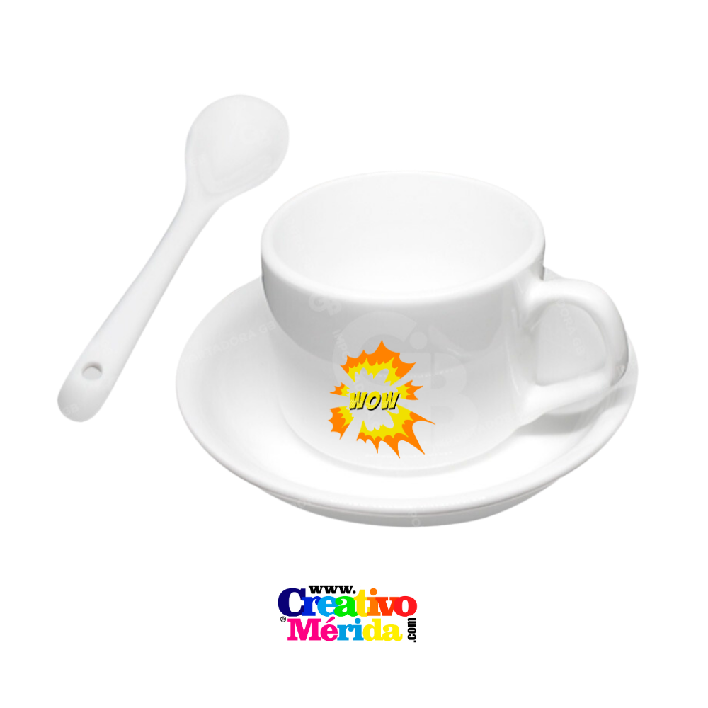 Vista previa 1 de Taza de 3 oz con plato y cuchara
