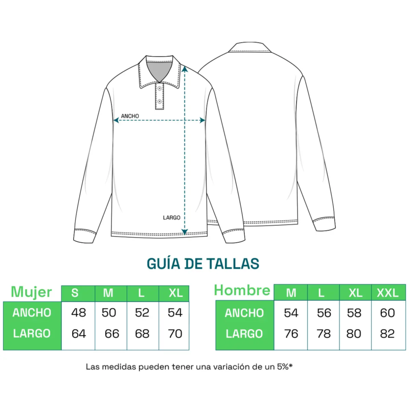 Vista previa de Camiseta Polo manga larga full color 3