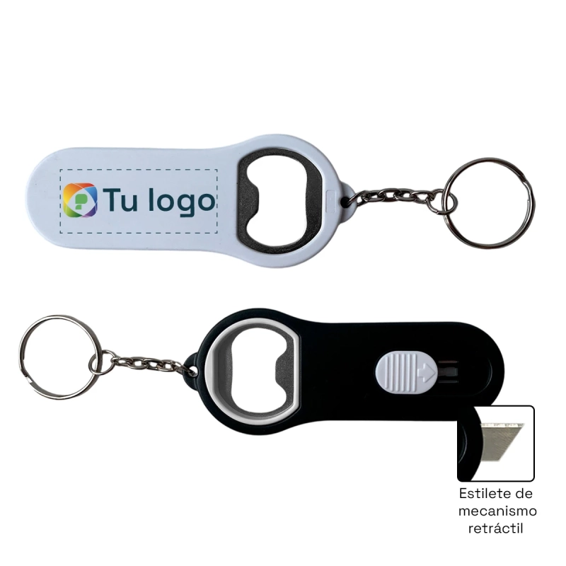Llavero destapador estilete