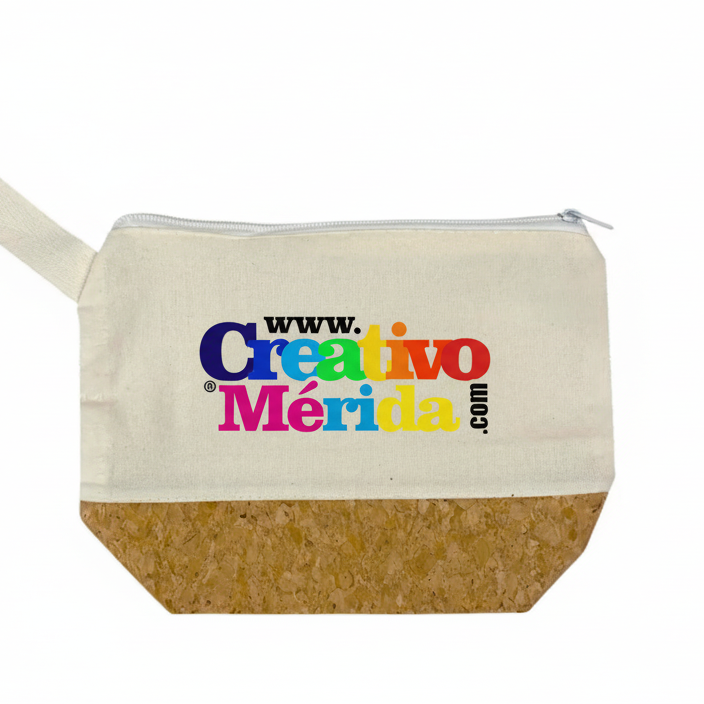 Vista previa 1 de Cosmetiquera Ecológica de Lienzo y Corcho Personalizable