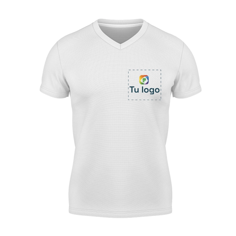Camisetas Poli-algodón cuello en V