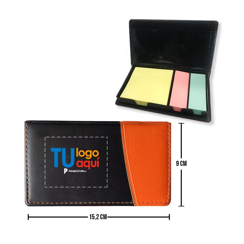 Vista previa de Porta post it cuerina ideal para escritorio 2