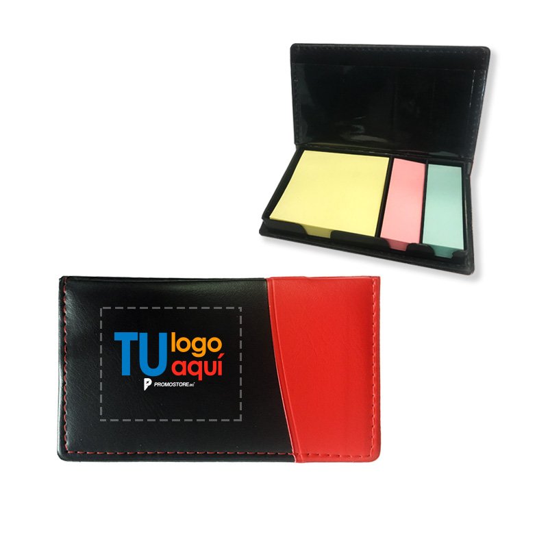 Porta post it cuerina ideal para escritorio