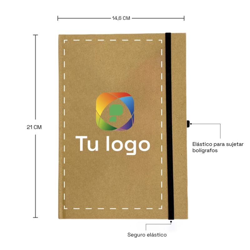 Vista previa de Libreta Kraft Pasta Dura 14,5x21cm 4