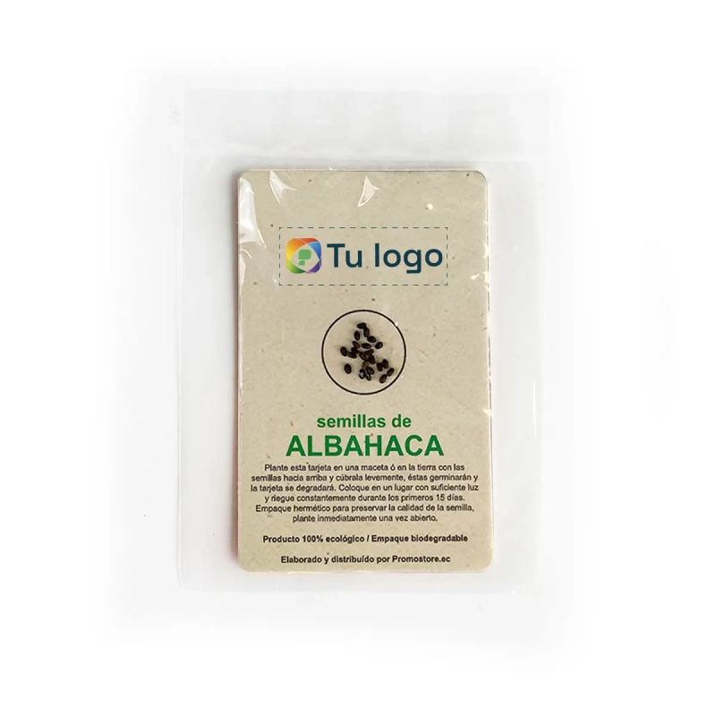 Tarjeta biodegradable con Semilla