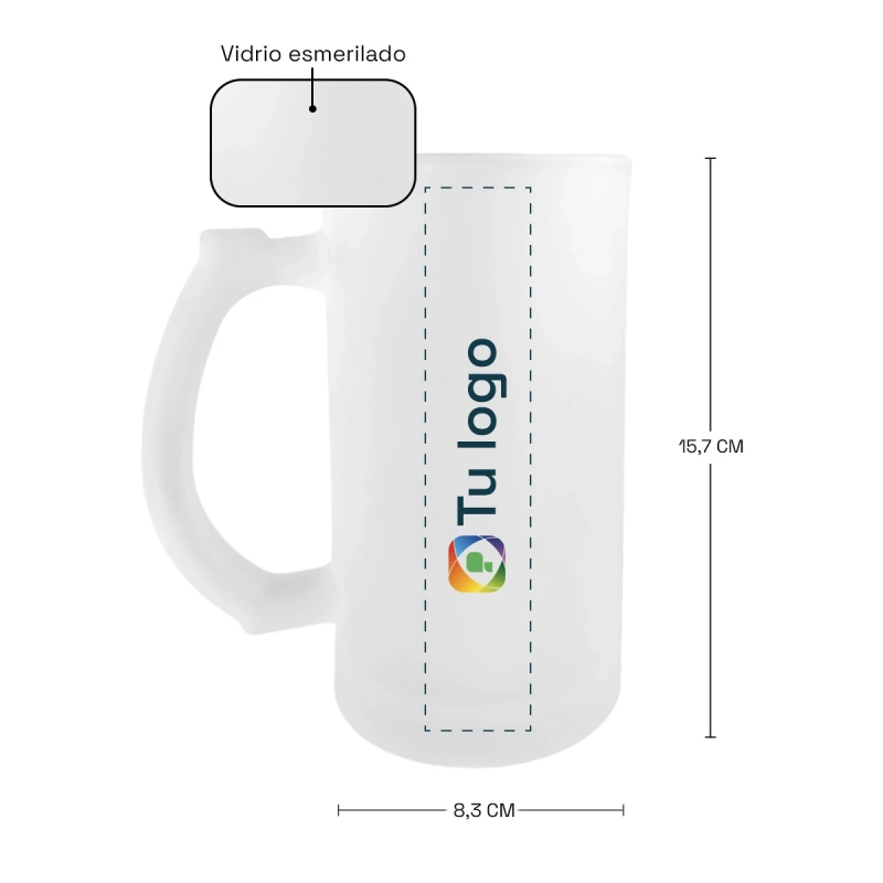 Vista previa de Jarro cervecero frosted 16oz 3