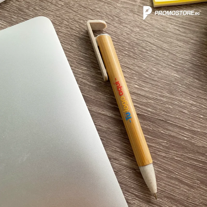 Vista previa de Boligrafo Bambú portacelular 7