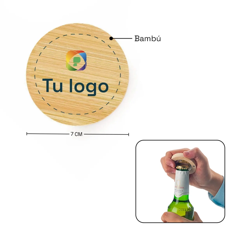 Vista previa de Destapador imantado Bambú 5