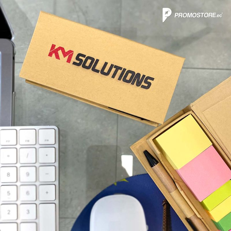 Vista previa de Bloc de notas + post its + bolígrafo +regla ecológicos 2